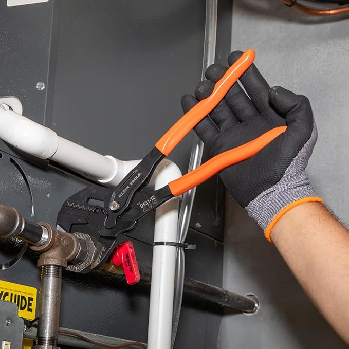 Klein Tools D53103KIT Adjustable Pliers Wrench Set, Compact High-Leverage Parallel Smooth Jaw Pliers, 7-Inch, 10-Inch and 12-Inch, 3-Piece