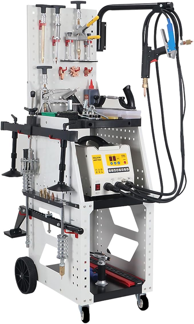 Steel Dent Puller Machine Auto Body Dent Repair with Data Recovery Car Collision Repair Equipment with Professional Tool cart 220V