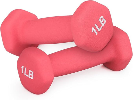 MADOG Dumbbell Set, Anti-Slip Neoprene Coated Hexagon Hand Weights for Home Gym Equipment Workouts Strength Training