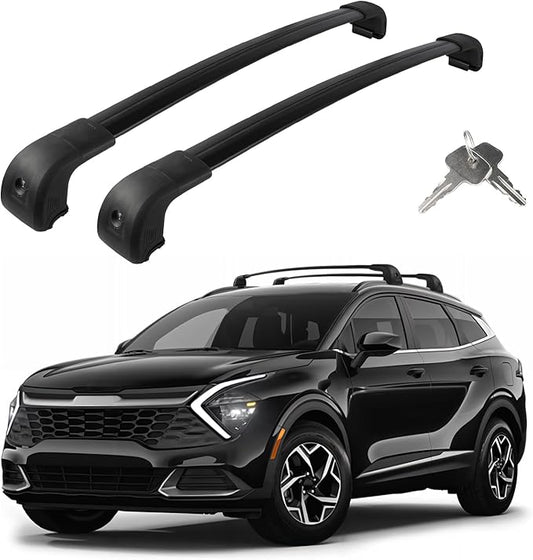 Roof Rack Cross Bars Compatible with Kia Sportage SX/EX & SX/EX Prestige 2023-2026, Adjustable Aluminum Heavy Duty 300 LBS Anti-Theft Lock Cargo Carrier Rooftop Crossbar for Bike, Snowboard, Luggage
