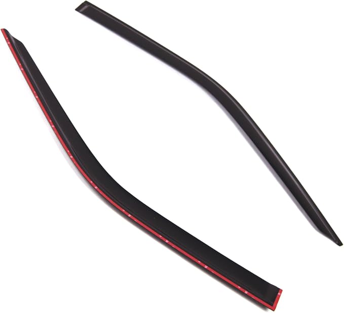 TuningPros Outside Mount Window Vent Visors Rain Guards Compatible with Ford F-150 Regular Cab 2015-2016 | Side Window Wind Deflectors Rain Shields | Smoke Tinted, 2 Pcs Set, DGWV-792