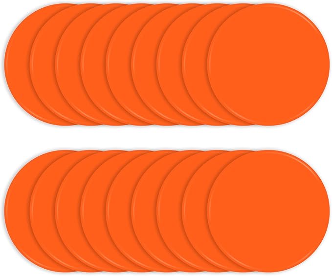 Spot Markers Rubber Floor Dots 9inch Non Slip Agility Dots Flat Cones for Kids Sports Soccer Basketball Training, Gym Training, Preschool Kindergarten Classroom