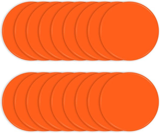 Spot Markers Rubber Floor Dots 9inch Non Slip Agility Dots Flat Cones for Kids Sports Soccer Basketball Training, Gym Training, Preschool Kindergarten Classroom