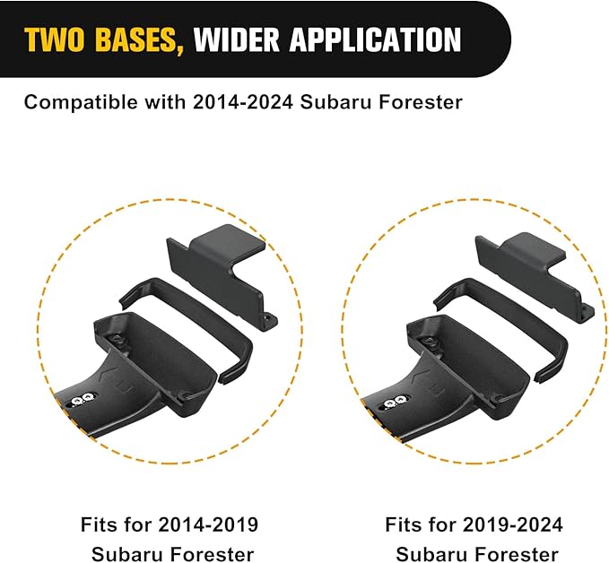 Nilight Roof Rack Cross Bars Fit for Subaru Forester 2014 2015 16 17 18 19 20 21 22 2023 Aluminum Heavy Duty Rails Crossbars with Rubber Pad for Rooftop Cargo Carrier Kayak(Only Fit Raised Side Rails)