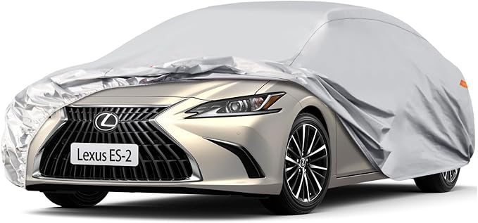 Waterproof Car Cover for Lexus ES (1991-2012), 5 Layers Compatible with Lexus ES All Weather, Snowproof Windproof Rain Ice Sun UV Protection