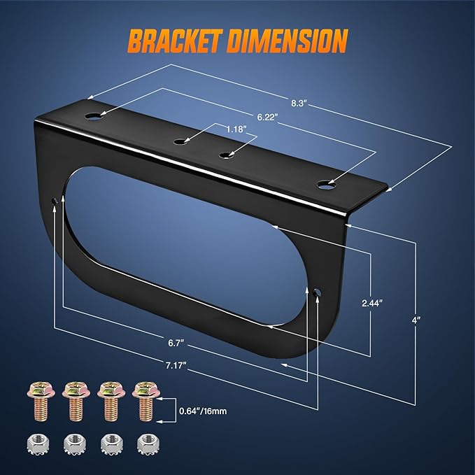 Nilight Hitch Cargo Carrier Oval Light Kit 2PCS 6Inch Red w/Flush Mount Grommet Bracket Harness Waterproof Stop Turn Signal Tail Lights for Luggage Bike Rack Truck Trailer