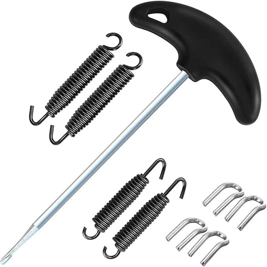 Motorcycle Spring Puller, Motorcycle Exhaust pipe Spring Puller Installer Hook Tool, Exhaust Pipe Springs 67MM/75MM Swivel Hook, Exhaust Spring Tool, Motorcycle Installer Hook, Exhaust Spring (1 Set)