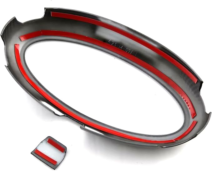 HIGH FLYING 2024 2025 for Ford Ranger Wildtrack Car Exterior Accessories Front Middle Grille Insert Bumper Overlay ABS 4pcs Carbon Style