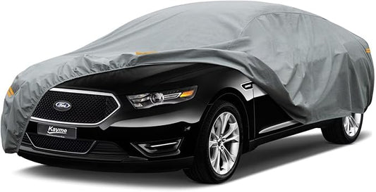 Kayme Heavy Duty Car Cover Custom Fit Ford Taurus Waterproof All Weather for Automobiles, Full Exterior Covers Sun Rain UV Protection.（Deliver About 3-10 Days）