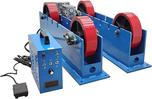 Adjustable Welding Tank Turning Rolls Dia 1.97"-59.06"/50-1500mm Tank Turning Rolls Linkage Roller Load Capacity 4400LBS for Welding Equipment Support 110V 230W