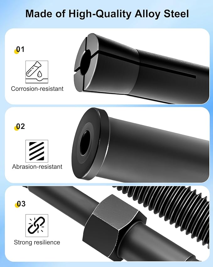 in-Line Dowel Pin Puller Master Set Replace 95400, Dowel Dismantling Tool Includes Both SAE and Metric Collets