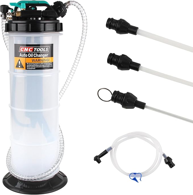 5.3-Liter Oil Extractor Pump,Manual/Pneumatic Fluid Extractor with Hose,Vacuum Oil Change and Oil Drainage for Cars, Motorcycles, Lawn Mowers, Boats Etc.