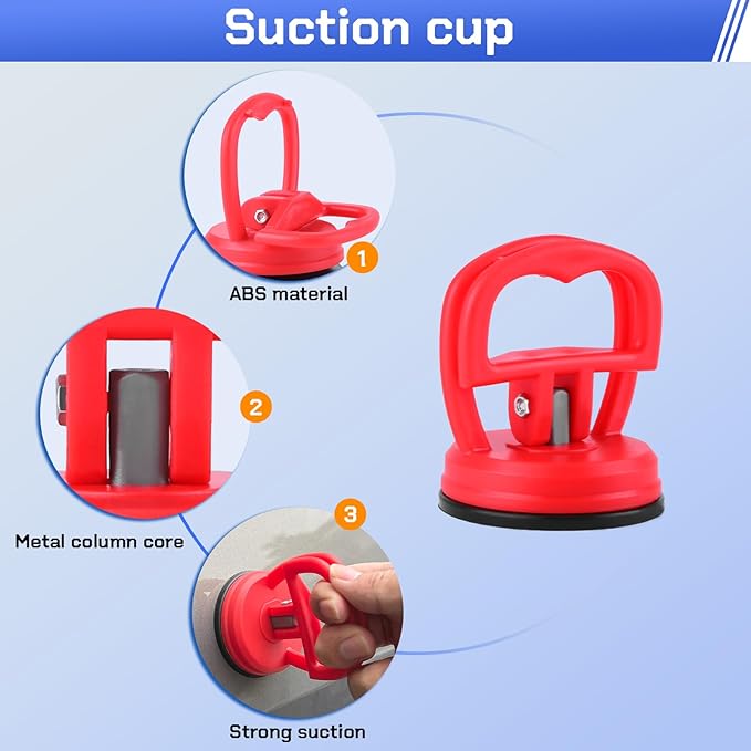 Paintless Dent Repair Kit, Car Dent Removal Tools with Adjustable Dent Lifter, Bridge Puller, Glue Gun & Tabs – Professional Auto Body Dent Puller Kit for Car, Hail & Door Dings