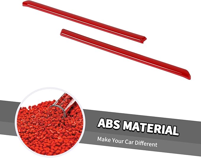 Jimen Compatible with Toyota 4Runner 2020-2024, Front Center Grille Inserts Cover Exterior Trim Accessories (Red)