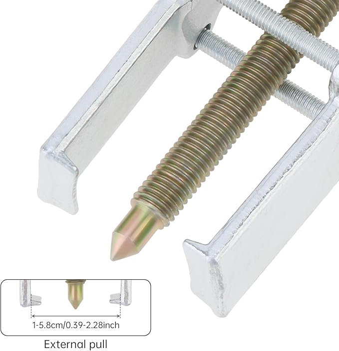 ChgImposs 4 Inch Two Jaw Bearing Puller Tool, Adjustable Carbon Steel Gear Pulley & Flywheel Remover Kit for Motorcycle, Car & Machine Use