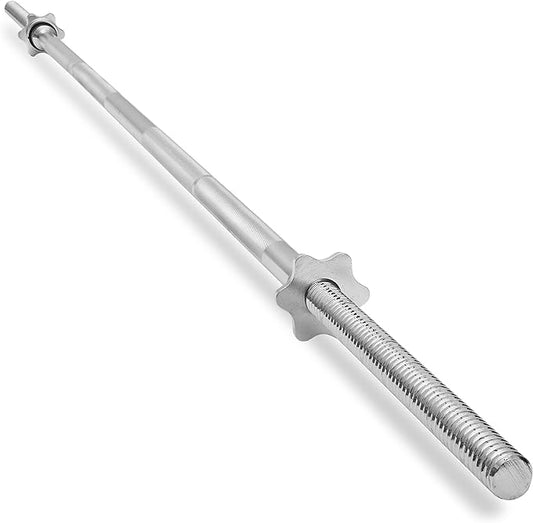 Philosophy Gym 1" Standard Weightlifting Barbell - Threaded Straight Bar with Star Collars