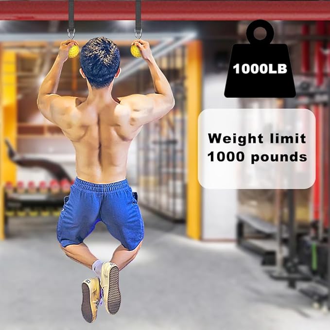 SELEWARE Non-Slip Pull Up Power Balls, Rock Climbing Grips for Strength Training, Forearm and Hand Exerciser for Chin Up Bar, Kettlebell, Barbell, Resistance Band Handles, Home Gym Workout Equipment