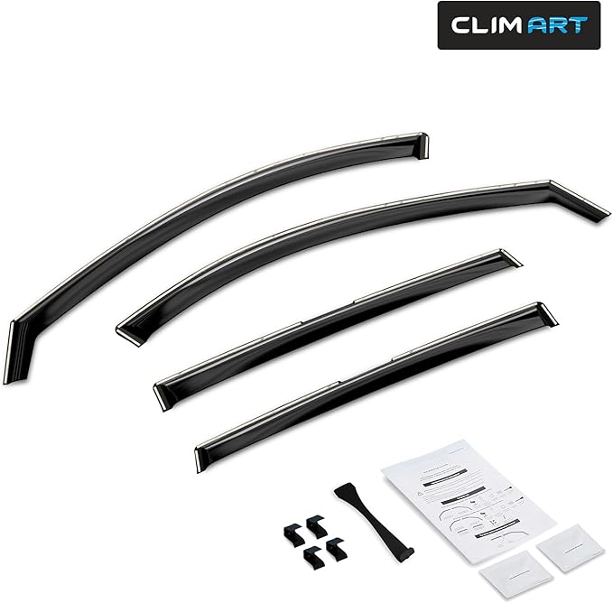 CLIM ART in-Channel Incredibly Durable Rain Guards for Mazda CX-90 2024-2026, Original Window Deflectors, Vent Window Visors, Vent Deflector, 4 pcs. - 624458