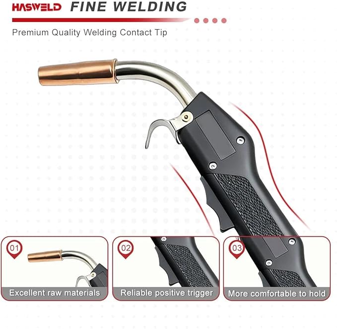 Havey Duty Mig Welding Gun 250A 15' Replacement for Tweco #2 fits Miller Mig Welder (15ft 250A Mig gun for Miller adapter)