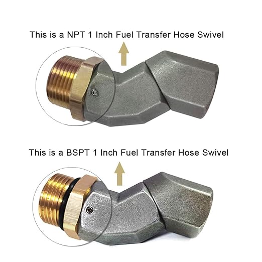1 Inch NPT Fuel Hose Swivel 360 Rotating Connector for Fuel Nozzle Multi Plane Fuel Plane Swivel