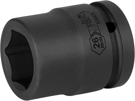 Jetech 3/4 Inch Drive 26mm Standard Impact Socket, Made with Chrome Molybdenum Alloy Steel, Heat Treated, 6-Point Design, Metric