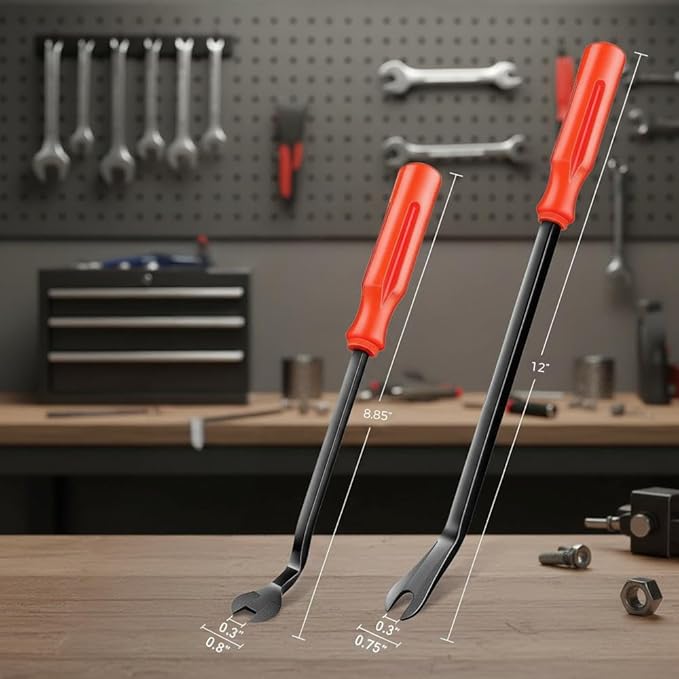 Panel Clip Removal Plier, Professional Automotive Door Panel Upholstery Trim Clip Removal Tool Plier, Remove Push Pin and Press in Trim Fasteners Lift Action, Car Accessories (1set)