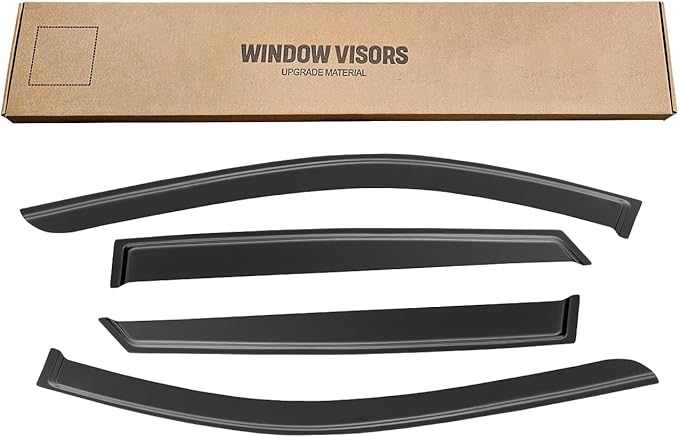 Window Rain Guards for Mazda CX-5 CX5 2017-2025, Window Visor Guard Vent Wind Shade Deflector Rain Shield Protector Sun Visor 2018 2019 2020 2021 2022 2023,Tape-on/Outside-Mount, 4 Pieces