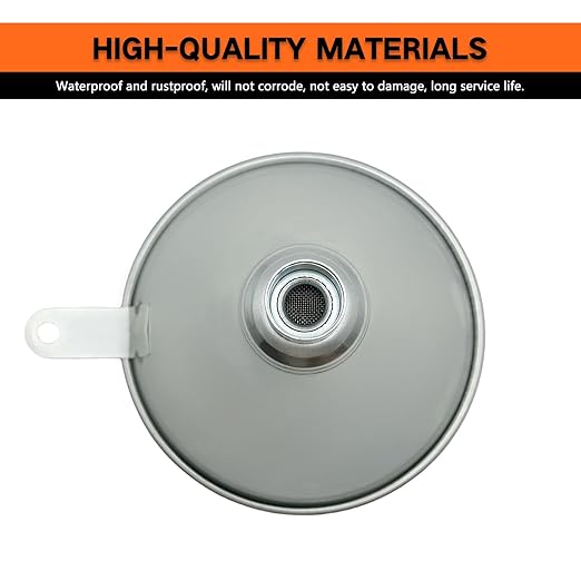 24.8" Steel Bendable Universal Spout Funnel with Filter for All Automotive Oils, Flexible Long Funnel for Transmission Fluid, Diesel Fuel and Other Liquids with Gloves
