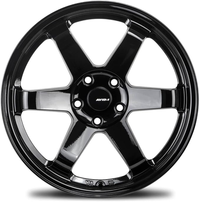 AVID.1 AV-06 Gloss Black 17x8 Custom Wheel – Fits 5x100 Bolt Pattern with +35 Offset – Lightweight Performance Alloy Wheel – Aggressive Street Style & Track-Ready Car Accessories
