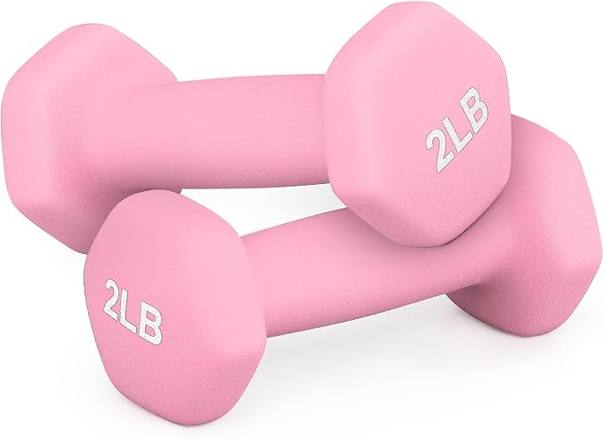 MADOG Dumbbell Set, Anti-Slip Neoprene Coated Hexagon Hand Weights for Home Gym Equipment Workouts Strength Training