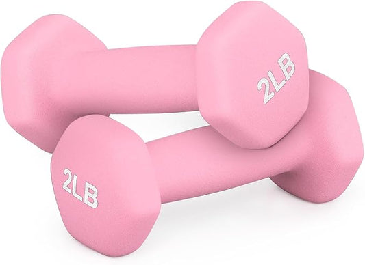MADOG Dumbbell Set, Anti-Slip Neoprene Coated Hexagon Hand Weights for Home Gym Equipment Workouts Strength Training