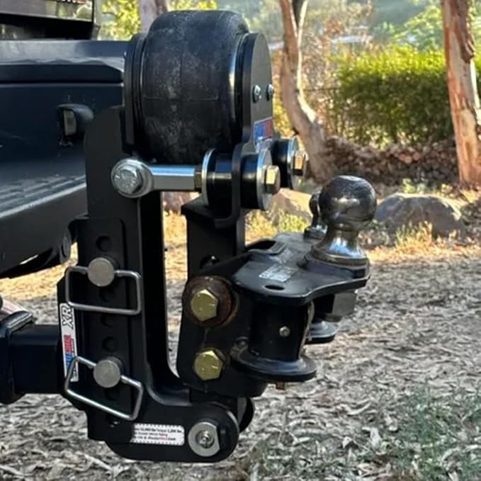 Shocker Air Equalizer & Sway Control Round Bar WD Hitch, Fits 2" Hitch 5" Rise 4" Drop