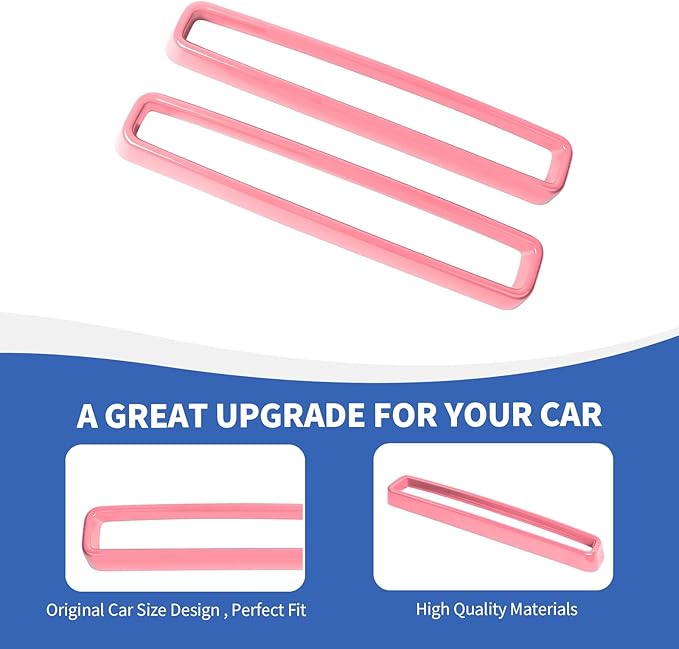 Front Grille Inserts Grill Guard Compatible with 2015-2024 Dodge Challenger Exterior Accessories, Pink
