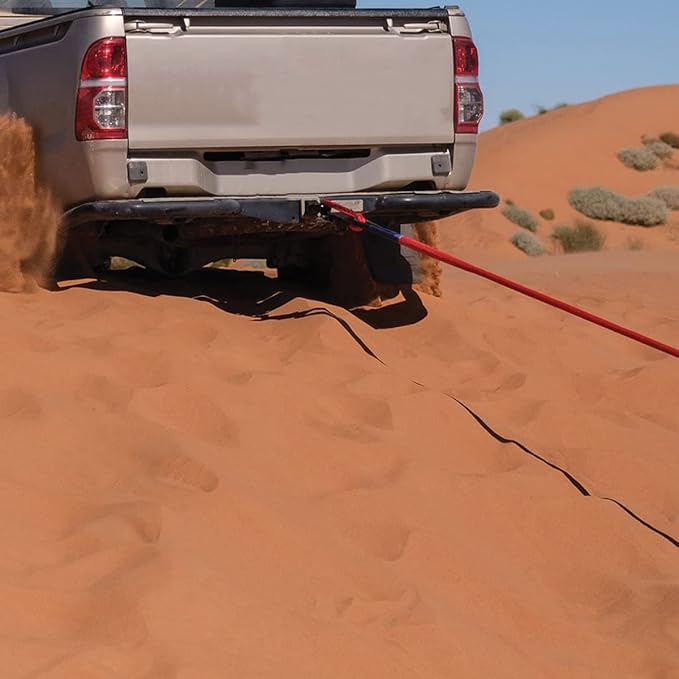 KING-PRO Kinetic Recovery Rope 7/8“x30' Towing Rope 30,000lbs Breaking Strength 100% Nylon Made Heavy Duty Offroad Snatch Strap 30% Elasticity for Full-Size Truck Large SUVs Offroad Vehicels (Red)