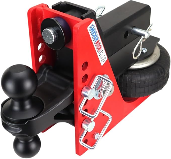 Shocker HD 20K Air Hitch with Black Combo 2" & 2-5/16" Balls, Fits 2-1/2" Hitch - 20,000 lbs