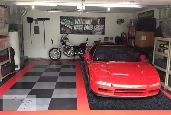 Parking Garage and Shop Floor Mats Under Cars (Garage Mats:7.56Feet x 21.1Feet)