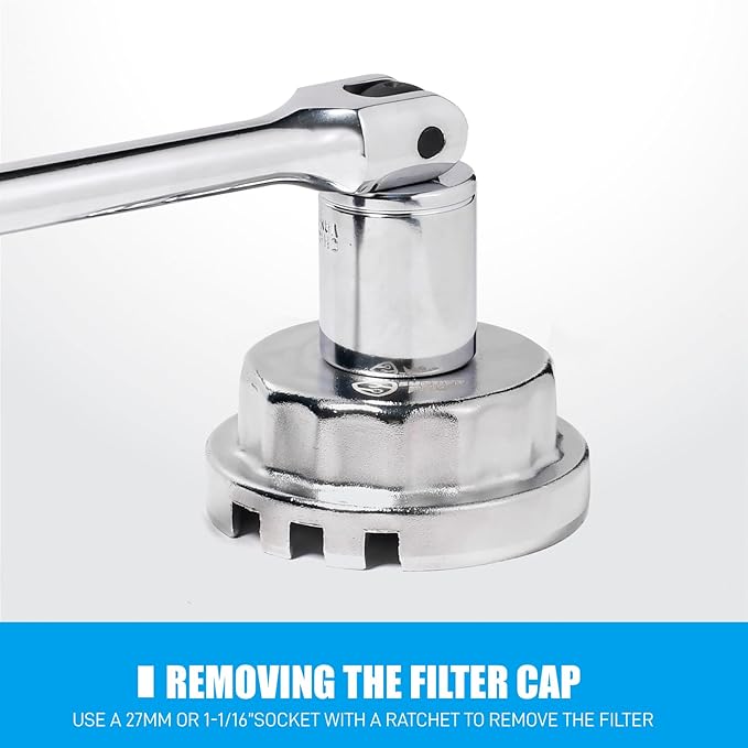 64mm Toyota Oil Filter Wrench,14 flute Cap Style oil filter removal tool for Toyota, Camry, Lexus, Tundra, 4Runner, Highlander, RAV4 and More with 2.5L to 5.7L Engines