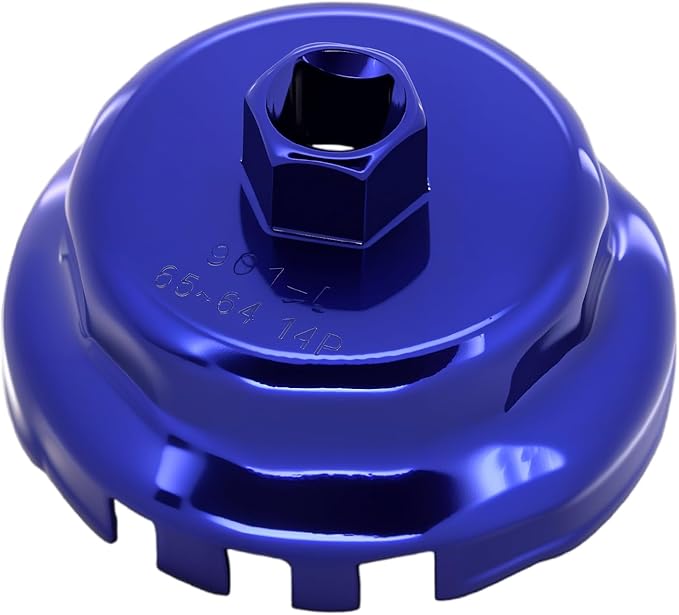 A ABIGAIL Heavy Duty Oil Filter Wrench for Toyota Oil Filter Tool Oil Filter Cap Wrench Removal Tool 64mm 1/2" Drive for Lexus, Camry, 4 Runner, Tundra 2.5-5.7L Engine