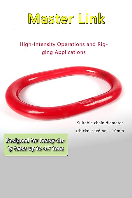 10361lbs Master Link 1 Pack ，Heavy Duty Forged Chain Link Galvanized Industrial Grade Rigging Hardware for Lifting, Towing, and Hoisting【4.7t】
