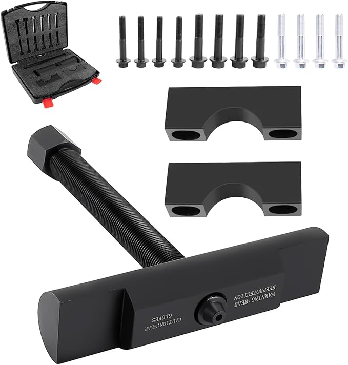 60050 Heavy-Duty Yoke Puller, Works for Class 6-8 Trucks and Equipment, Semi Truck Yoke Remover Tool Kit Heavy Duty Yoke Removal Tool Kit with 12 pcs Flange Bolt Replace 10803