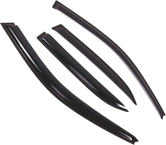 Tuningpros WD2-415 Dark Smoke 4 Pcs Set Window Visor (Outside Mount) Deflector Rain Guard Compatible with 1992-1996 Toyota Camry