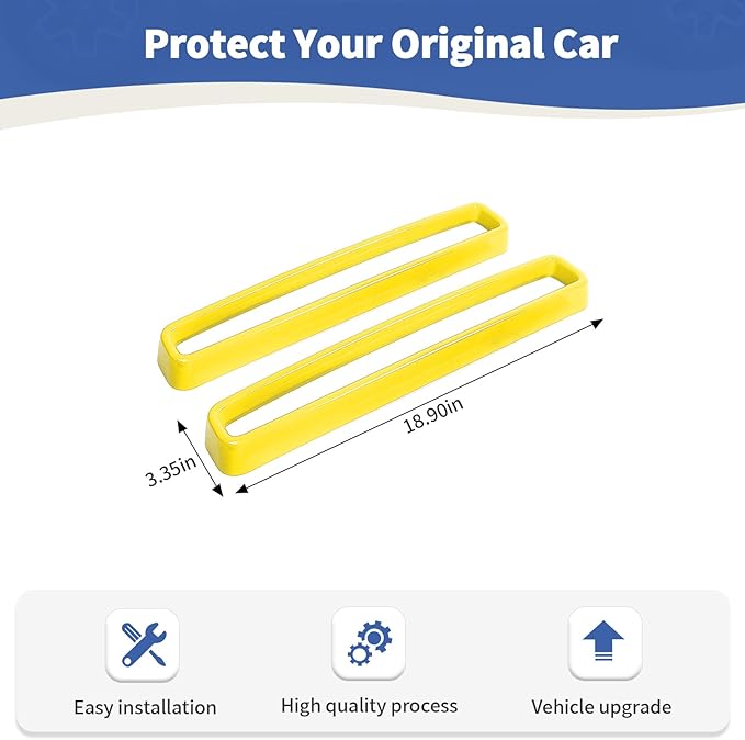for Challenger Grille Insets Trim Cover Fit for Dodge Challenger 2015-2023 Yellow Exterior Accessories 2pcs