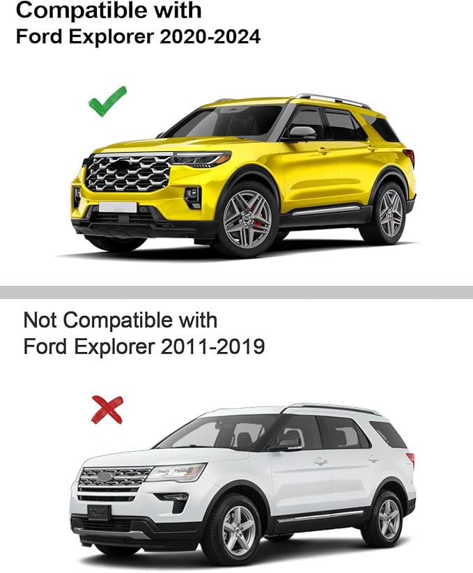 in-Channel Window Rain Guards Fit for Ford Explorer 2020-2026 Extra Durable Window Deflectors Visors Rain Guards Vent Visors Vent Shades Exterior Car Accessories - 4 pcs