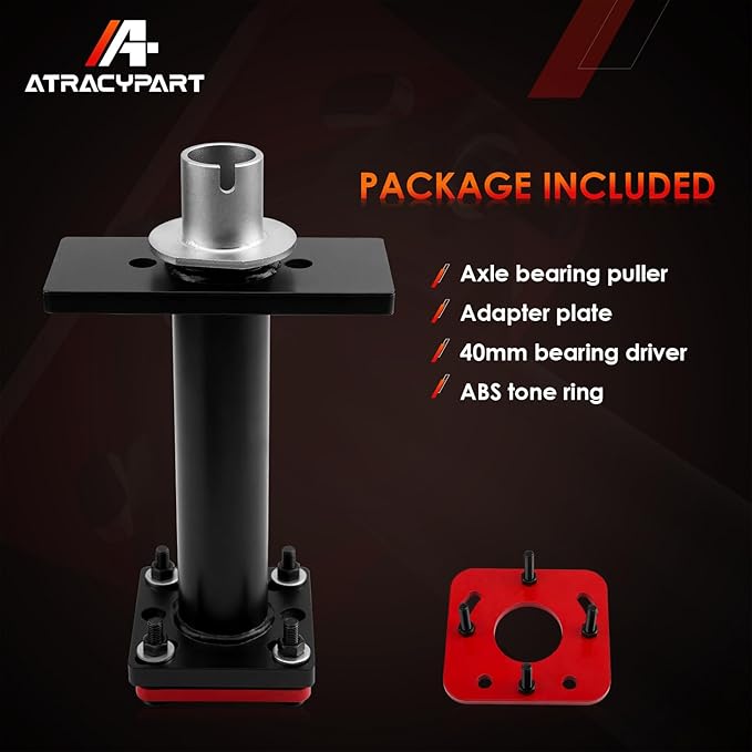 ATRACYPART Rear Axle Bearing Puller & Installer, ABS Tone Ring Tool Kit, Wheel Bearing Removal Tool, Compatible with 1995-2020 Pick-up/Trucks 4Runner Hilux T100 Tacoma Tundra