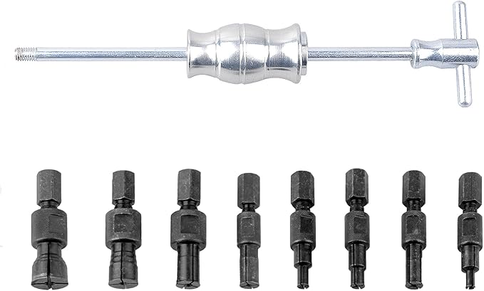 DAYUAN Blind Hole Collet Bearing Puller Set,9 pcs 8-32mm Inner Bearing Extractor Kit with Slide Hammer Insert Bearing Removal Tool