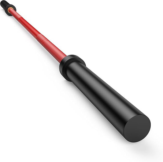 7ft Olympic Barbell 45 lb - 1000LB Capacity Weight Lifting Bar with Hard Chrome Finish, 28mm Grip & Needle Bearings, Fits 2" Plates for Powerlifting, Deadlift, Bench Press, and Home Gym