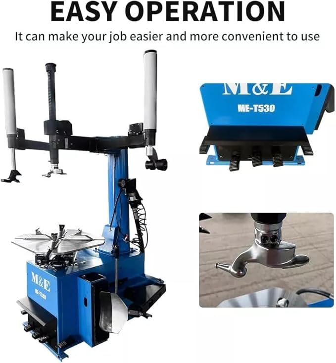 ME-T530Z 2.0HP Tire Changer Machine with Bead Blaster Double Assist Arm Tire Changer