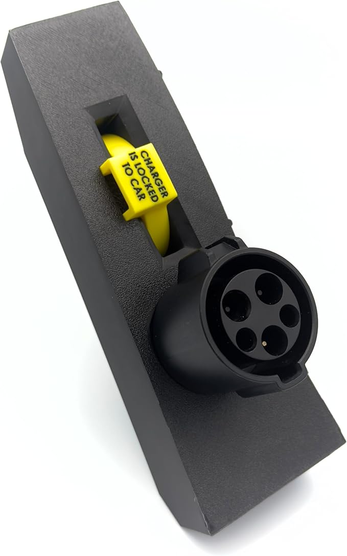 Door Dock for Tesla/J1772 Adapter for Model Y and Charger Locking Ring Bundle 2023-2025 (Yellow)