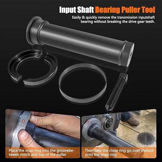 Input Shaft Bearing Puller Tool Kit FIT Eaton Fuller 1-3/4" & 2" Shafts – NOT for RT600/6600 Series – Transmission Input Bearing Removal Tool