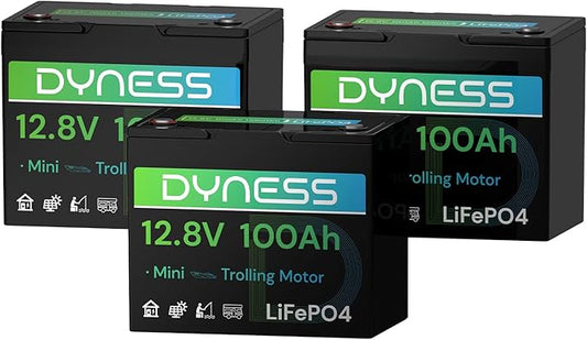12V 100Ah LiFePO4 Battery Mini TM (3 Pack), BCI Group 24, 12V 100Ah Lithium Battery with Low-Temp Protection Built-in 100A BMS, 12.8V Deep Cycles Battery, Perfect for Trolling Motor, RVs, Boat, Marine